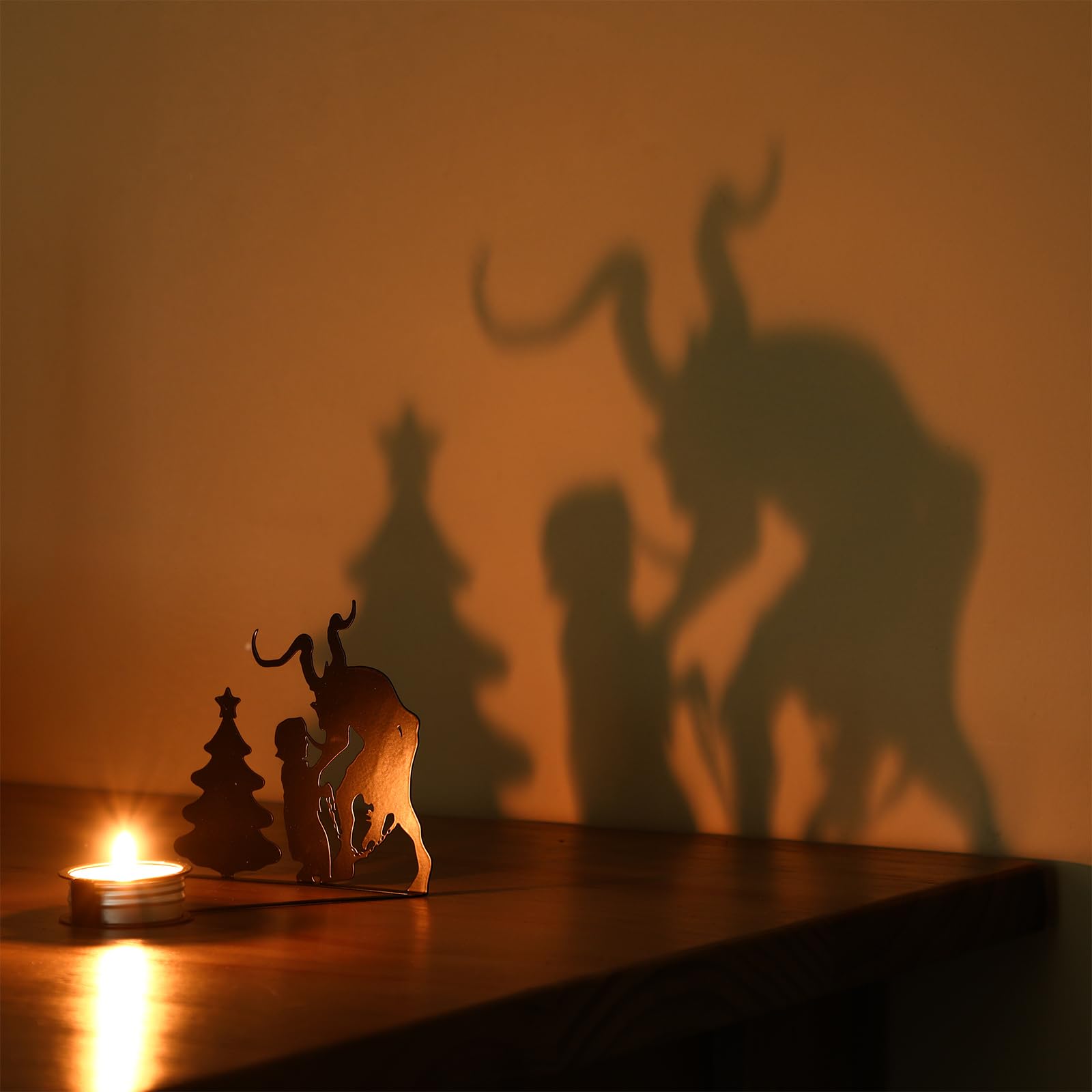 Amazon.com: SiliFine Christmas Krampus Shadow Candle Holder Funny